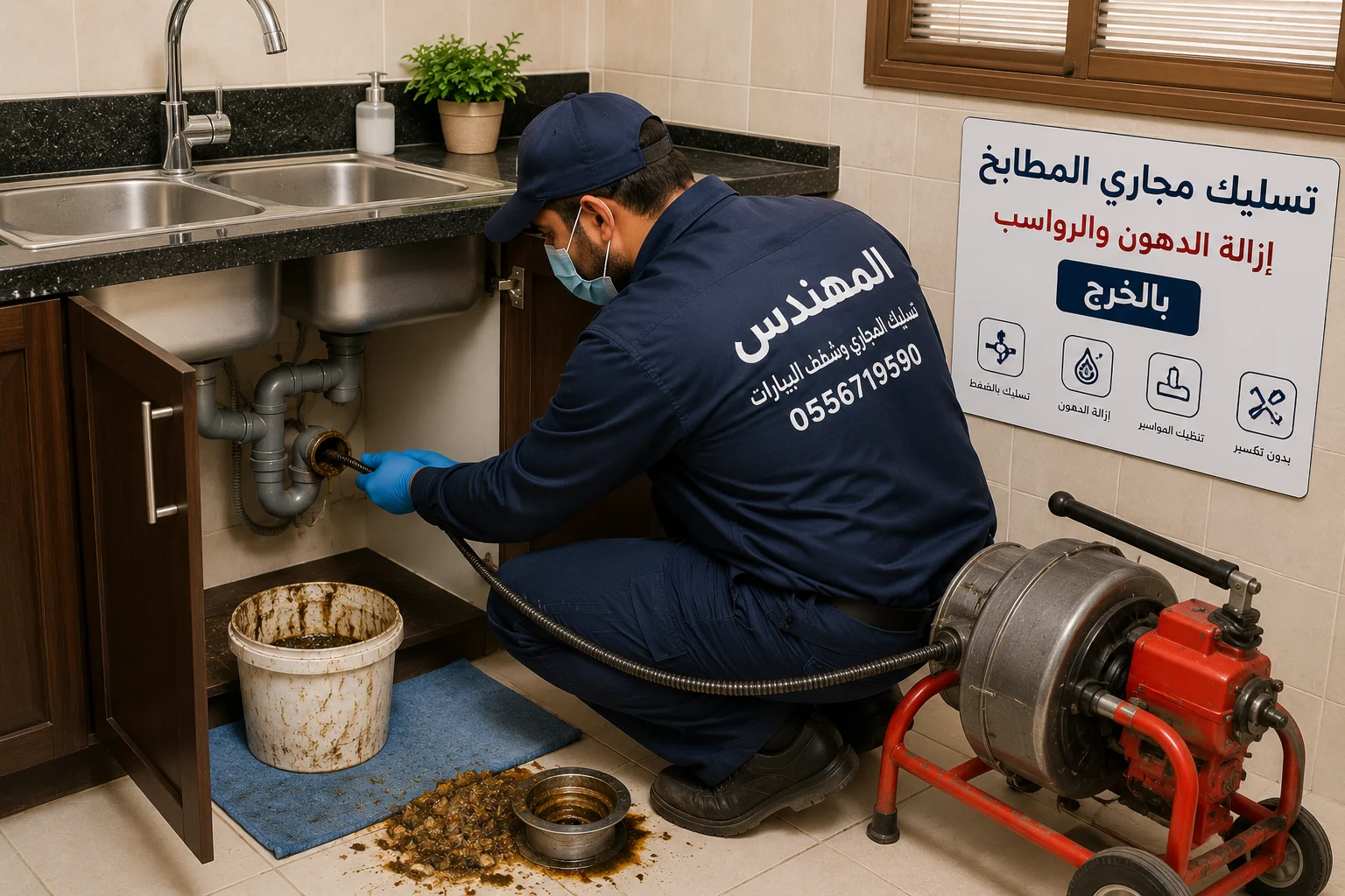 تسليك مجاري المطابخ بالخرج