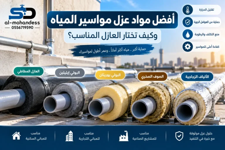أفضل مواد عزل مواسير المياه وكيف تختار العازل المناسب