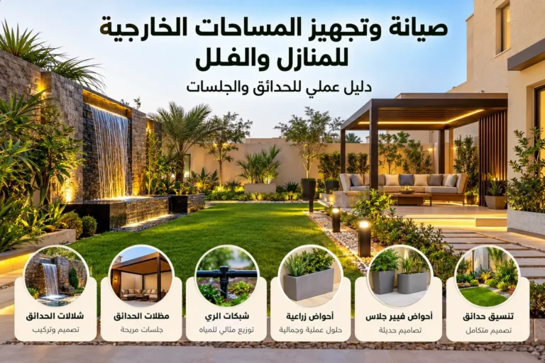 دليل صيانة وتجهيز المساحات الخارجية للمنازل والفلل